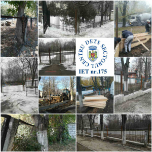 Finisarea construcției gardului din jurul IET Nr.175 sectorul Centru